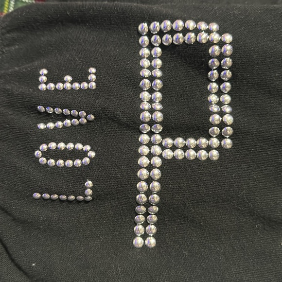 PINK Victoria's 2013 EXTREMELY RARE Black STUDDED Hoodie & JOGGERS - Picture 2 of 12